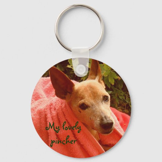 Mijn lieflijke pincher sleutelhanger (Voorkant)