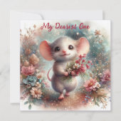 Mijn liefste een Schattigee muis Christelijke Vale Feestdagenkaart (Voorkant)