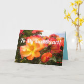 Mijn liefste Rozen bloemen bloemen Kaart (Gele Bloem)