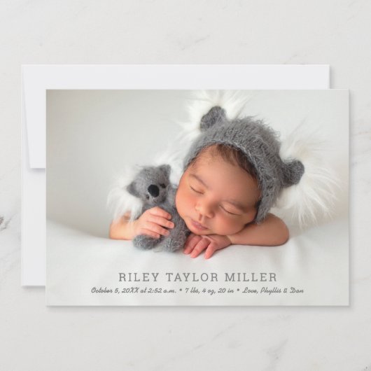 Mijn lieve Baby foto Geboorte Aankondiging (Voorkant)