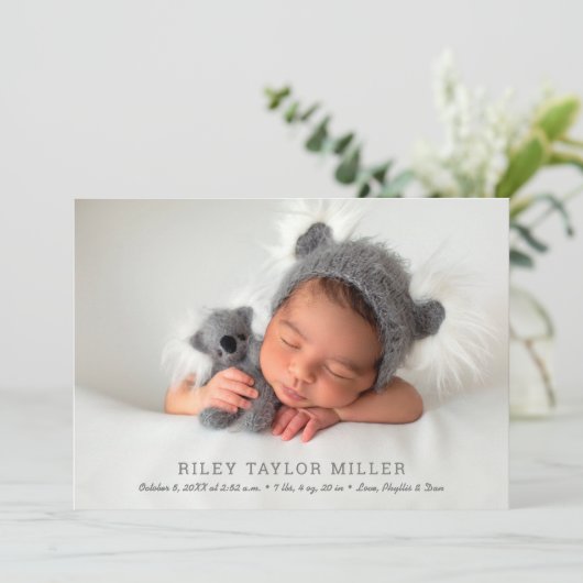 Mijn lieve Baby foto Geboorte Aankondiging (Staand voorkant)