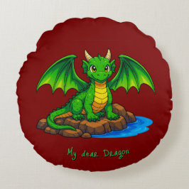 Mijn lieve draak rond kussen