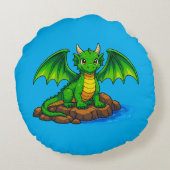 Mijn lieve draak rond kussen (Achterkant)