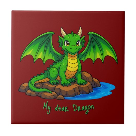 Mijn lieve draak tegeltje (Voorkant)