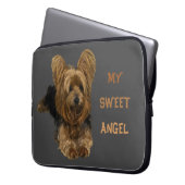 Mijn lieve engel Yorkshire Terrier Laptop Hoesje Sleeve (Voorkant Links)