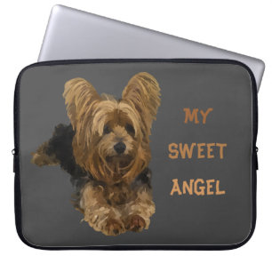 Mijn lieve engel Yorkshire Terrier Laptop Hoesje Sleeve