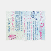 Mijn lieve hart dochter is gepersonaliseerd fleece deken (Voorkant (Horizontaal))