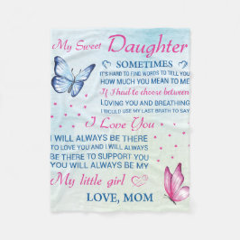 Mijn lieve hart dochter is gepersonaliseerd fleece deken