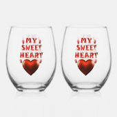 MIJN LIEVE HART WIJNGLAS ZONDER VOET (Achterkant)