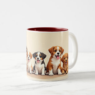 Mijn lieve hondjes tweekleurige koffiemok