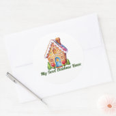 Mijn lieve kerst peperkoek huis gepersonaliseerd ronde sticker (Envelop)