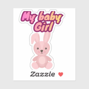 Mijn lieve kleine meisje Konijn Sticker
