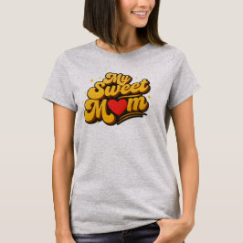 Mijn lieve moeder Vet Gouden Vintage typografie T-shirt