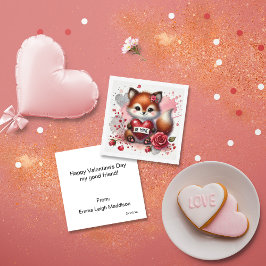Mijn lieve schat, Girly Fox Valentijnsdag in de kl Notitiekaartje