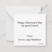 Mijn lieve vos klas valentine notitiekaartje (Achterkant)