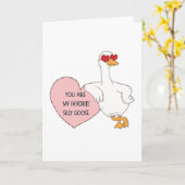 Mijn lievelingsdome domme gans kaart (Gele Bloem)