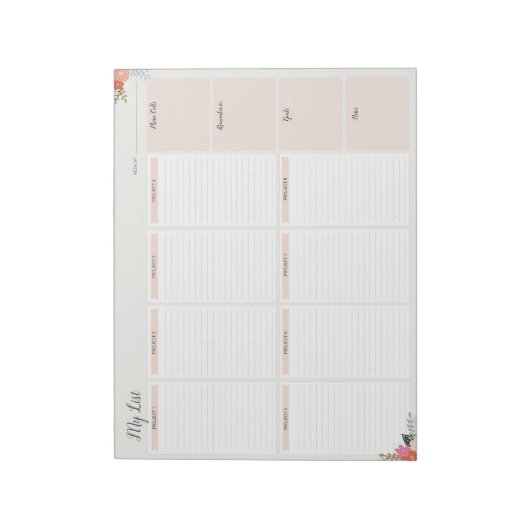 MIJN LIJST - Life Pad Planner Notitieblok (Linkerzijde)