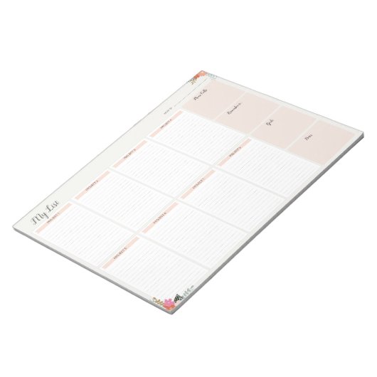 MIJN LIJST - Life Pad Planner Notitieblok (Schuin)