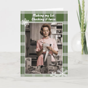 Mijn lijst maken, het tweemaal verifiëren van een  feestdagen kaart