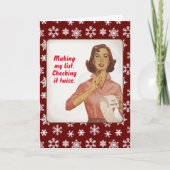 Mijn lijst maken, twee keer controleren op vakanti feestdagen kaart (Voorkant)