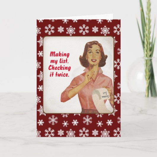 Mijn lijst maken, twee keer controleren op vakanti feestdagen kaart (Voorkant)