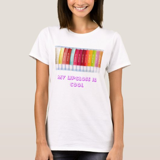MIJN LIPGLOSS IS COOL T-SHIRT (Voorkant)
