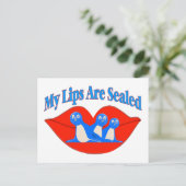 Mijn lips zijn verzegeld briefkaart (Staand voorkant)