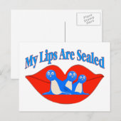 Mijn lips zijn verzegeld briefkaart (Voorkant / Achterkant)