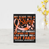 Mijn littekens vertellen een verhaal Leukemie Bewu Kaart (Gele Bloem)