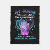 Mijn littekens Zelfmoordpreventie Bewustzijn Fleece Deken (Voorkant)