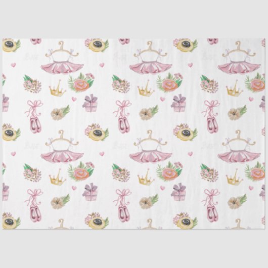 Mijn Little Ballerina Series Design 3-weefselpaper Tissuepapier (Voorkant)