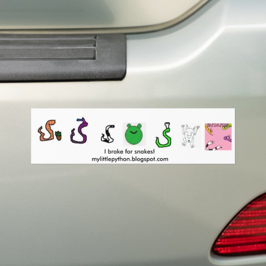 Mijn LIttle Python bumper sticker (Op auto)