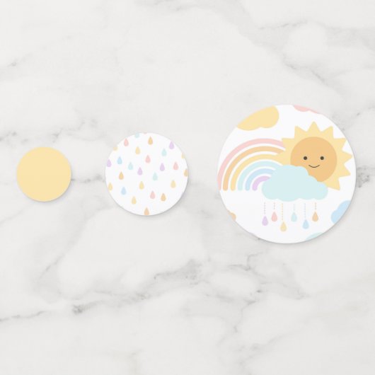 Mijn Little Sunshine Rainbows & Clouds Confetti (Voorkanten)