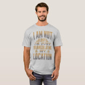Mijn locatie trianguleren Grappige landmeter T-shirt (Voorkant volledig)