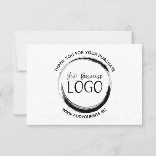 Mijn Logo op een Hartelijk dank Bedankkaart (Voorkant)