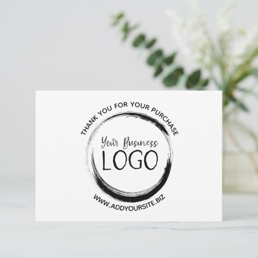 Mijn Logo op een Hartelijk dank Bedankkaart (Staand voorkant)