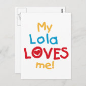 Mijn Lola houdt van me T-shirts en cadeautjes Briefkaart (Voorkant / Achterkant)