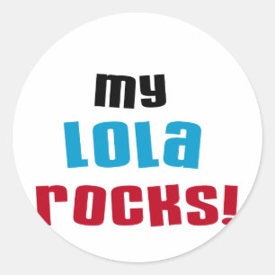 Mijn Lola Rocks T-shirts en geschenken Ronde Sticker