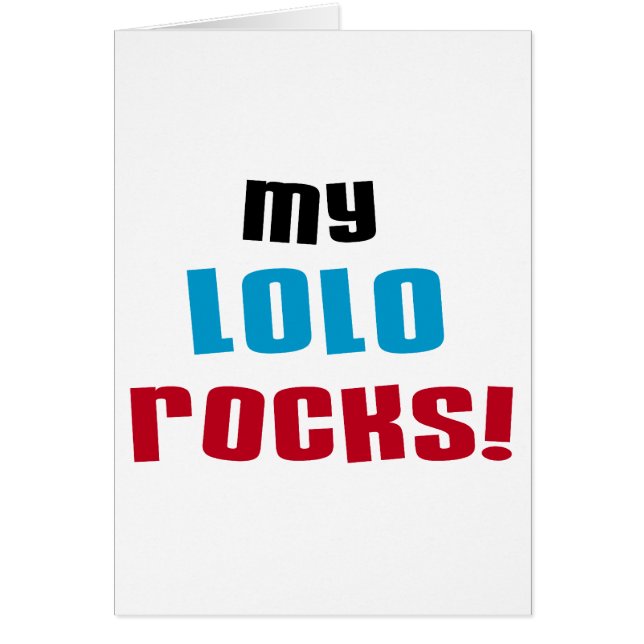 Mijn Lolo Rocks T-shirts en geschenken (Voorkant)