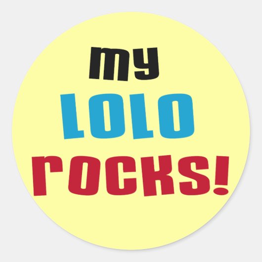 Mijn Lolo Rocks T-shirts en geschenken Ronde Sticker (Voorkant)