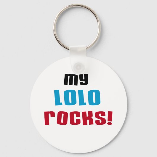 Mijn Lolo Rocks T-shirts en geschenken Sleutelhanger (Voorkant)