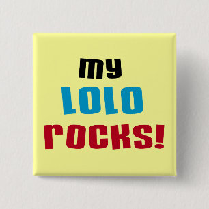 Mijn Lolo Rocks T-shirts en geschenken Vierkante Button 5,1 Cm
