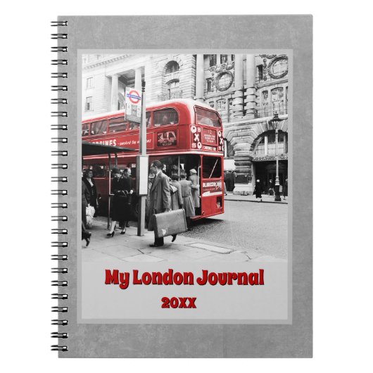 Mijn London Journal (aanpasbaar) Notitieboek (Voorkant)