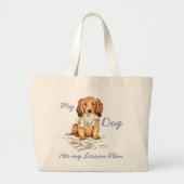 Mijn Longhaire Dachshund Ate mijn Lesson Plan Grote Tote Bag (Voorkant)