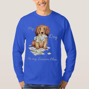 Mijn Longhaire Dachshund Ate mijn Lesson Plan T-shirt