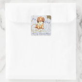 Mijn Longhaire Dachshund Ate mijn Lesson Plan Vierkante Sticker (Tas)