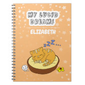 Mijn Lucid Dreams Doodles Slapende Cat Notitieboek (Voorkant)