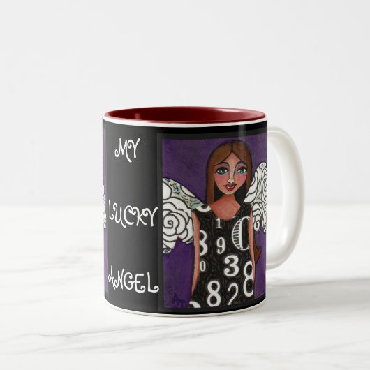 MIJN LUCKY ANGEL - mok met gezegende engel (Voorkant rechts)