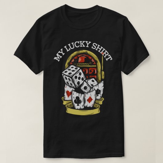 Mijn Lucky Casino Gokken Gambler T-shirt (Design voorkant)