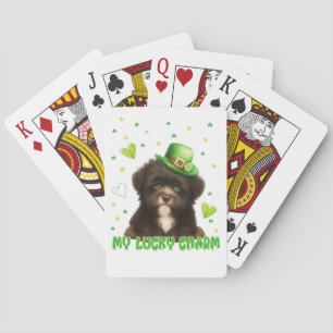 Mijn Lucky Charm Havanese Puppy St. Patrick's Day Pokerkaarten